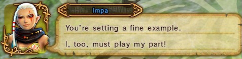 You're setting a fine example. I, too, must play my part!